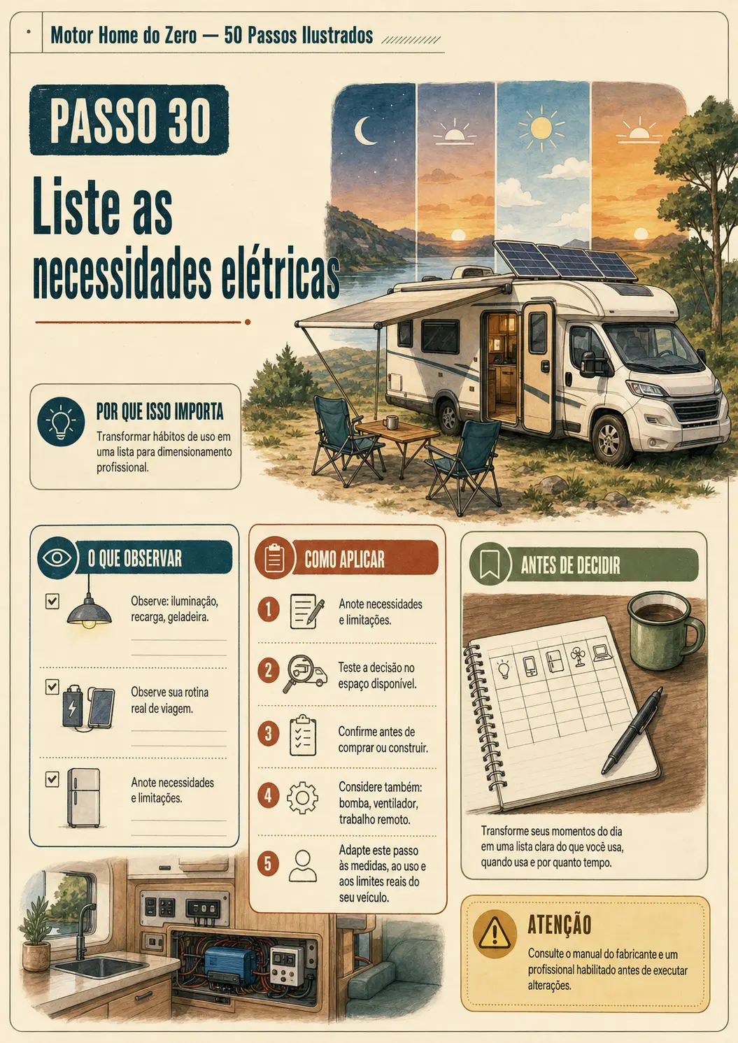 Prévia do passo 30: liste as necessidades elétricas